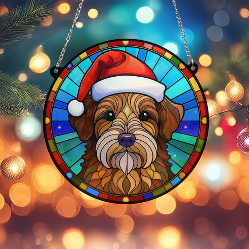 Welsh Terrier Christmas Suncatcher